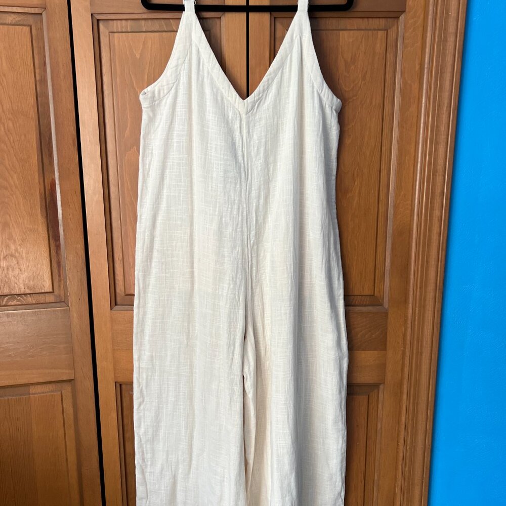 NWT NATURAL LIFE Chelsea jumpsuit bone ivory size medium - Picture 4 of 10